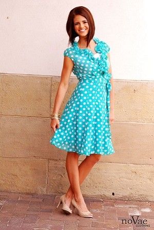 Cutest polka dot modest dress!