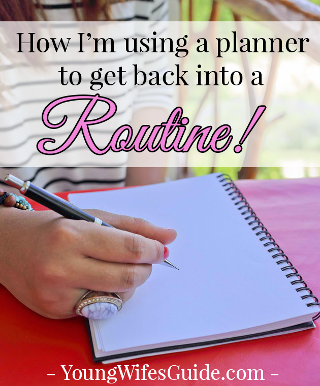 How I'm Using a planner to get back into a routine
