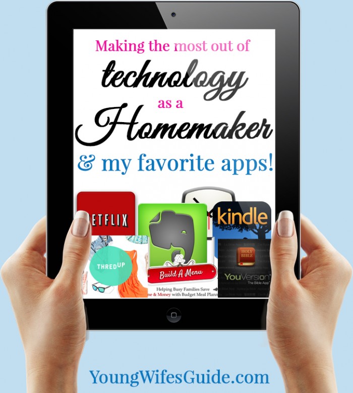 I've also found, that when used correctly, technology can be a huge help in my homemaking! Here are my favorite apps I use to help with my homemaking! 
