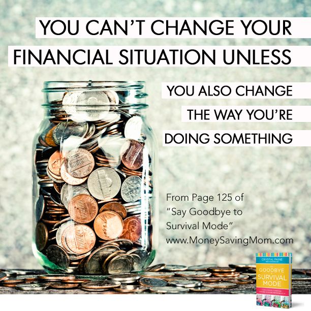 You can't change your financial situation
