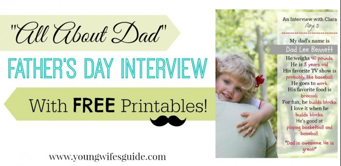 father's day interview with free printables FB2