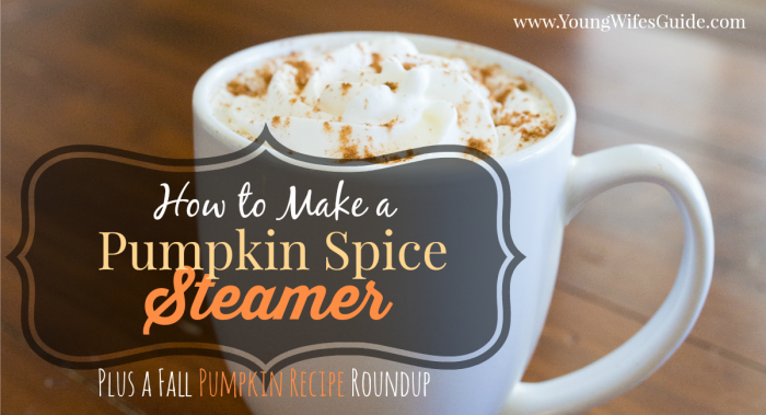 how to make a pumpkin spice steamer facebook