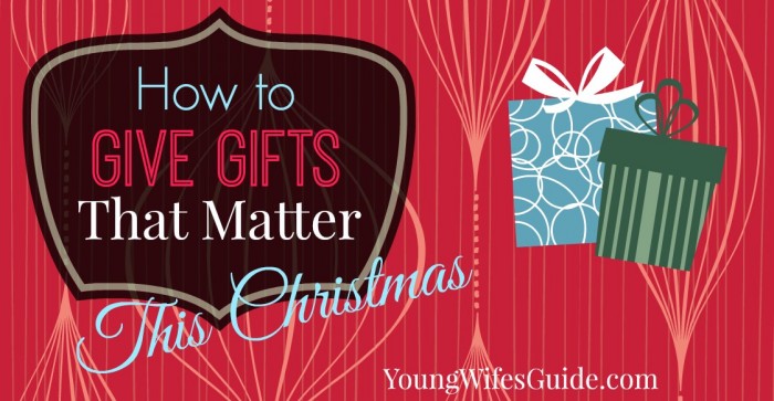 how to give gifts that matter this christmas facebook