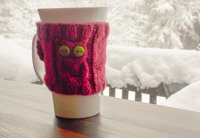 Knitted Coffee Cozy